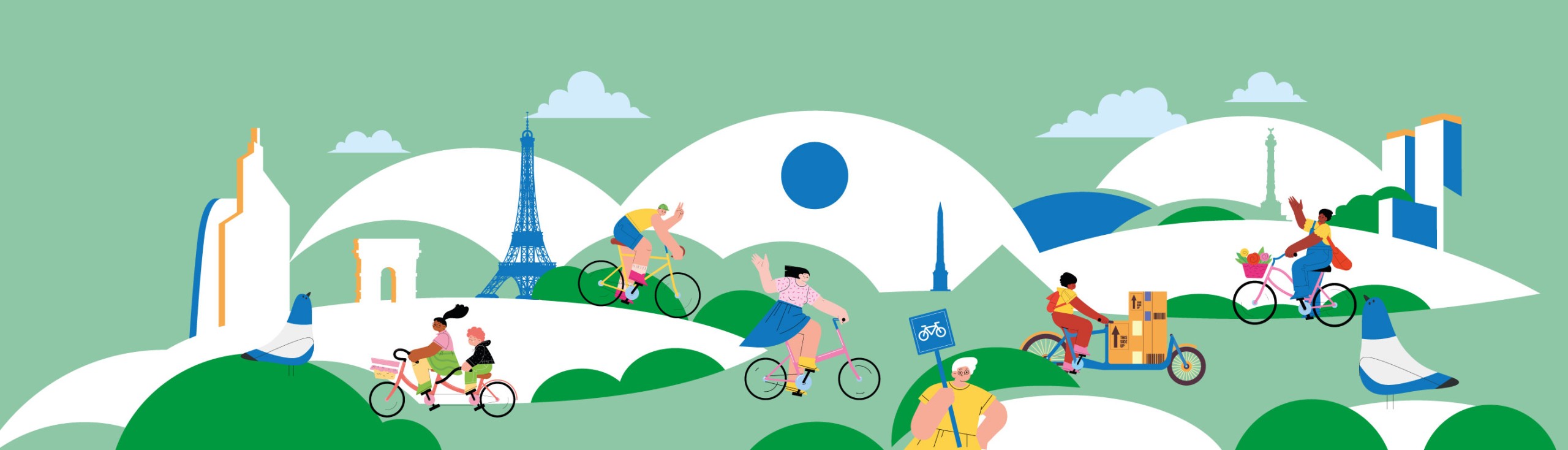 Illustration Paris en selle